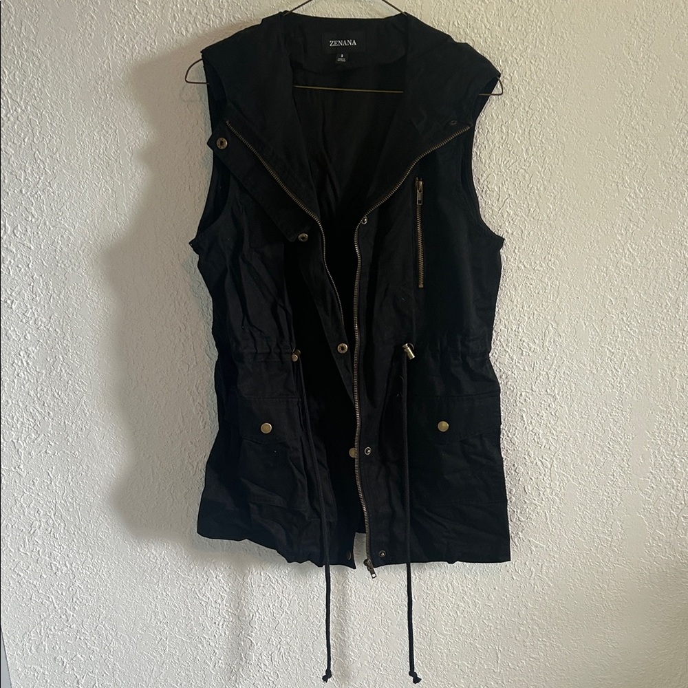 Zenana Outfitters Midnight Black Sleeveless Vest